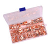 Open Barrel Wire Crimp Connector Copper Ring Lug Terminals Assortment Kit