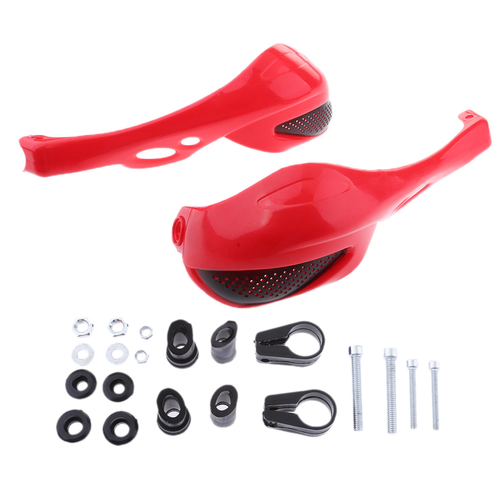 Brush Handguard Raptor Kit Hand Guards 7/8" for YZ WR XR DT KLX CRF Red