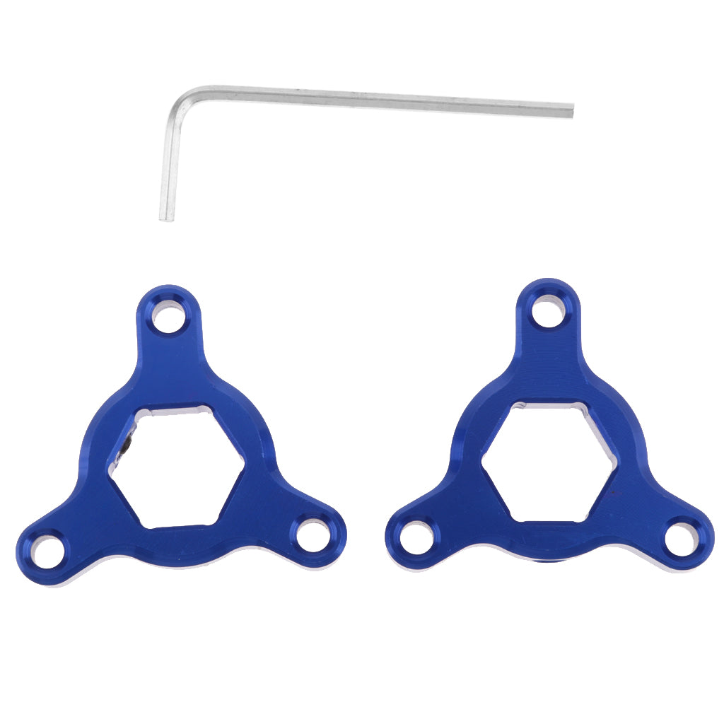 CNC Aluminum Motorcycle Front Suspension Fork Preload Adjusters 14mm Blue