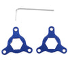 CNC Aluminum Motorcycle Front Suspension Fork Preload Adjusters 14mm Blue