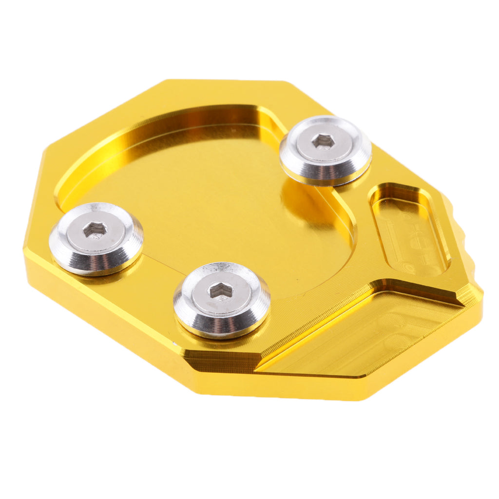 Aluminum Motorcycle Kickstand Side Stand Pad for Yamaha YZF-R1 99-15 Gold