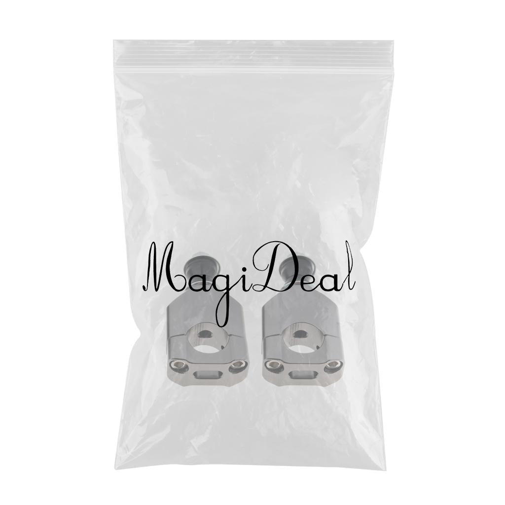 2x 28MM 1 1/8" Handlebar Riser Mount Clamps Motorcycle Dirt Bike ATV Silver