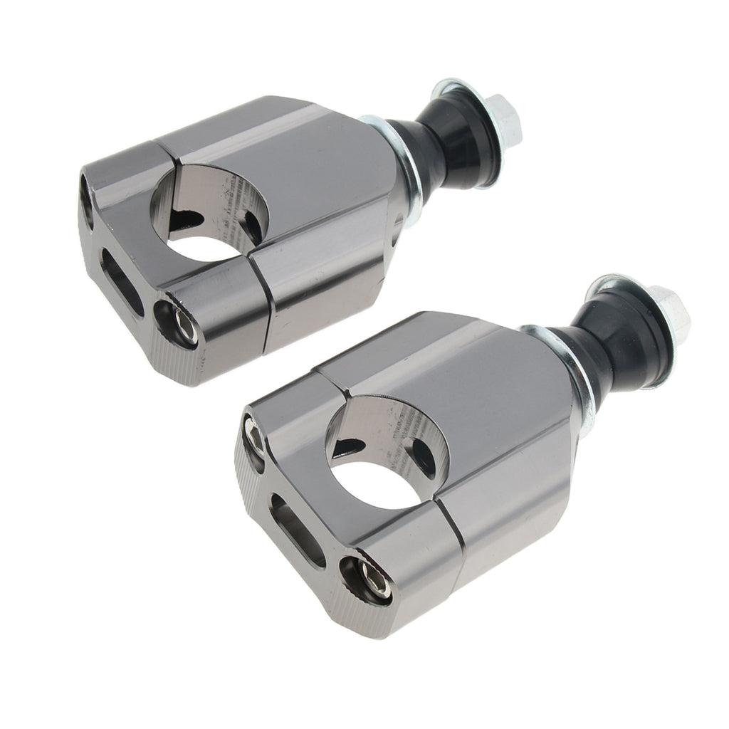 2x 28MM 1 1/8" Handlebar Riser Mount Clamps Motorcycle Dirt Bike ATV Silver