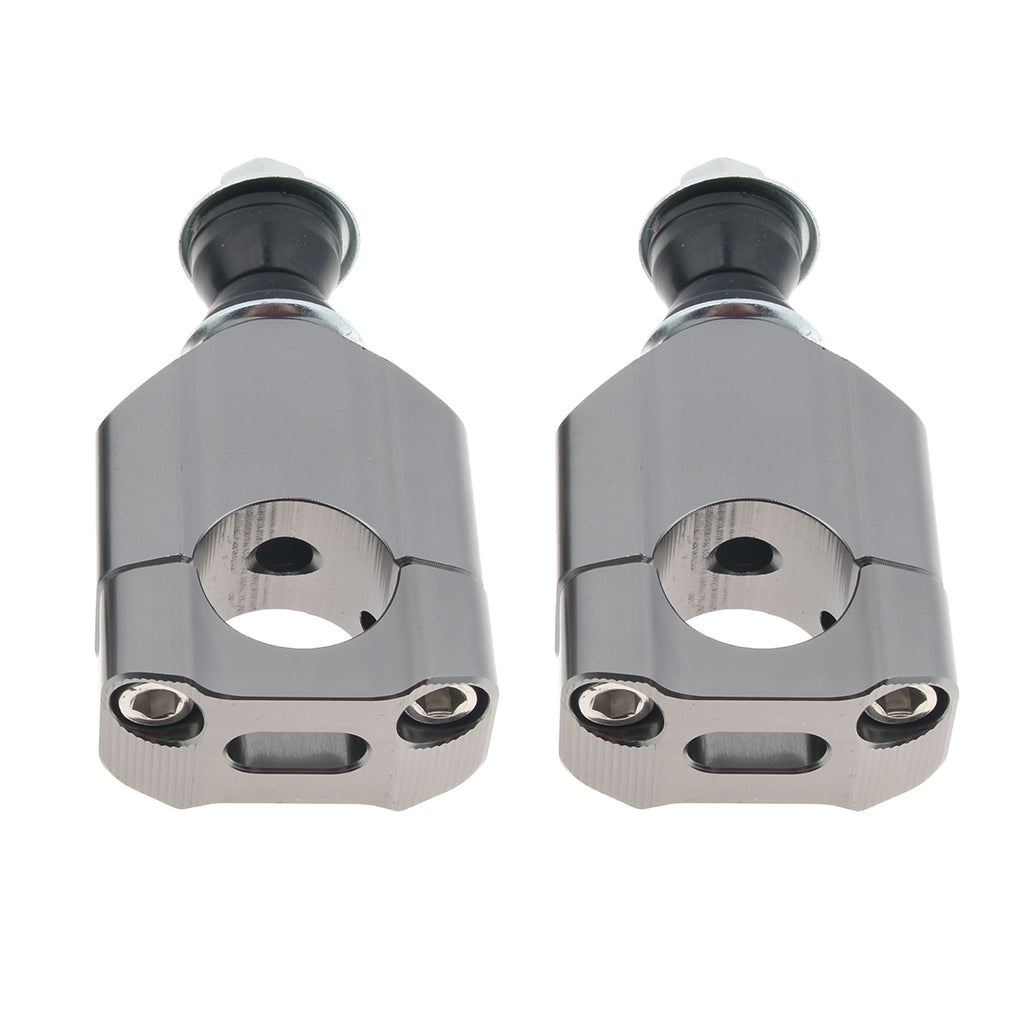 2x 28MM 1 1/8" Handlebar Riser Mount Clamps Motorcycle Dirt Bike ATV Silver