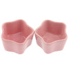 1 Pair Small Ceramic Bowl Pet Hamster Rabbit Feeding Bowl Pink_Star