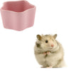 1 Pair Small Ceramic Bowl Pet Hamster Rabbit Feeding Bowl Pink_Star