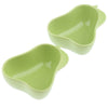 1 Pair Small Ceramic Bowl Pet Hamster Rabbit Feeding Bowl Pear_Green