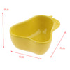 1 Pair Small Ceramic Bowl Pet Hamster Rabbit Feeding Bowl Pear_Yellow