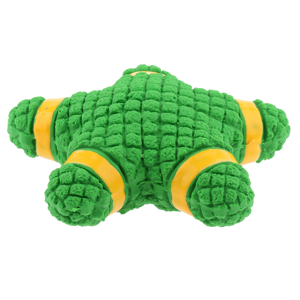 Nontoxic Latex Dog Chew Toy Interactive Chewing Squeaky Toys Star_Green