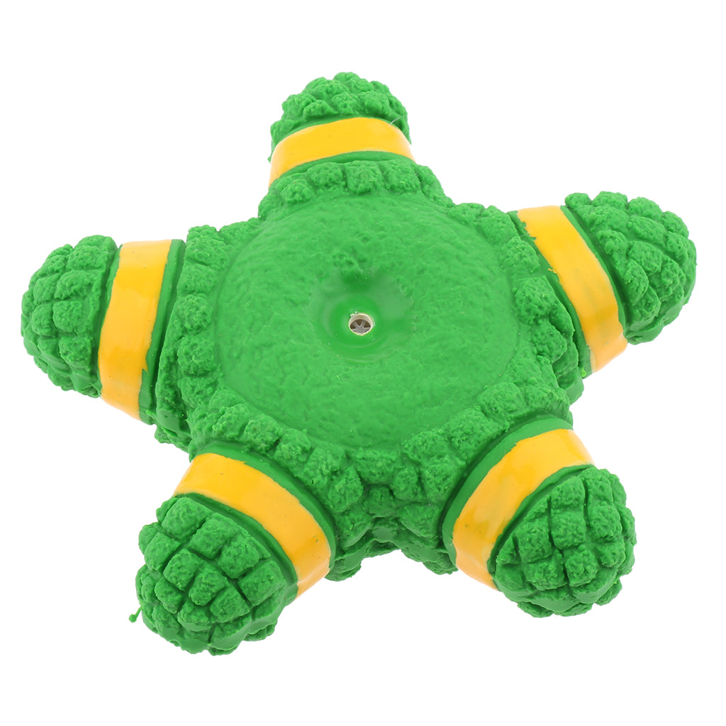 Nontoxic Latex Dog Chew Toy Interactive Chewing Squeaky Toys Star_Green