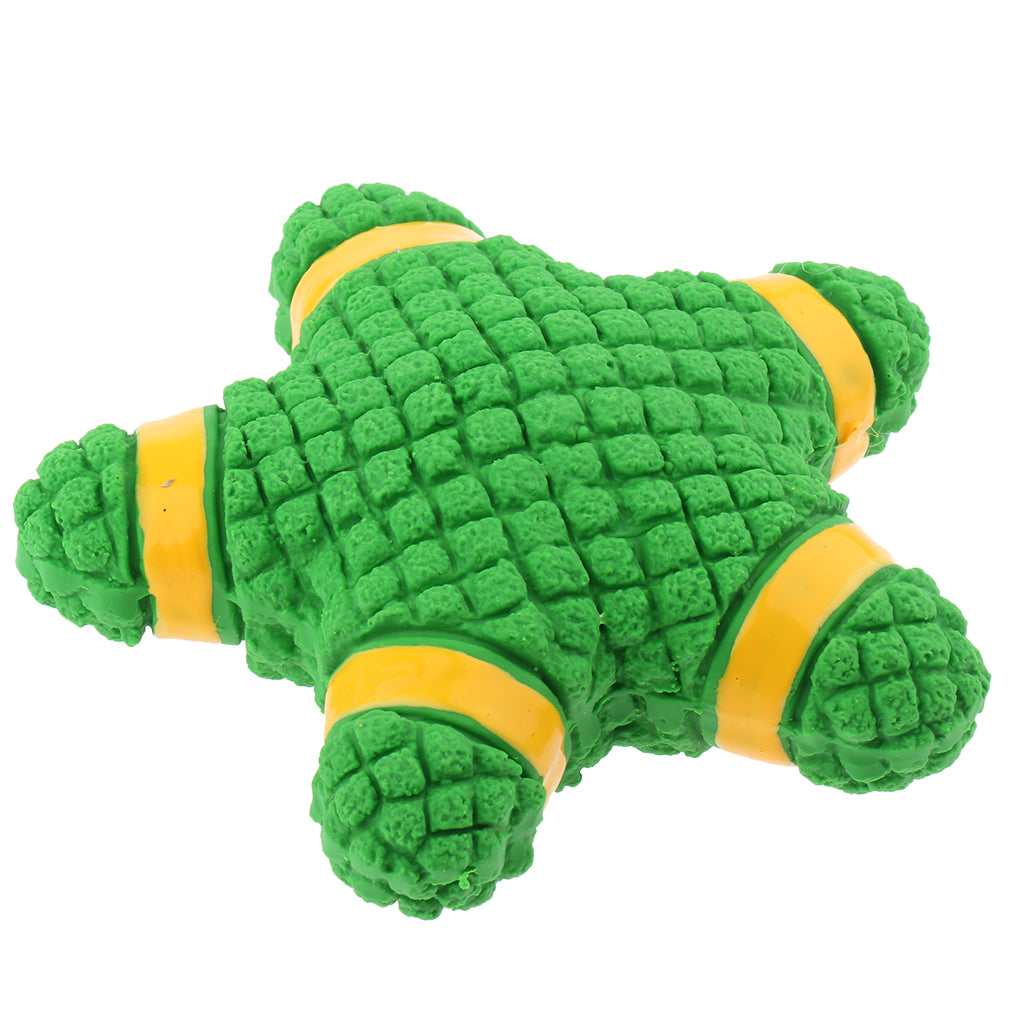 Nontoxic Latex Dog Chew Toy Interactive Chewing Squeaky Toys Star_Green