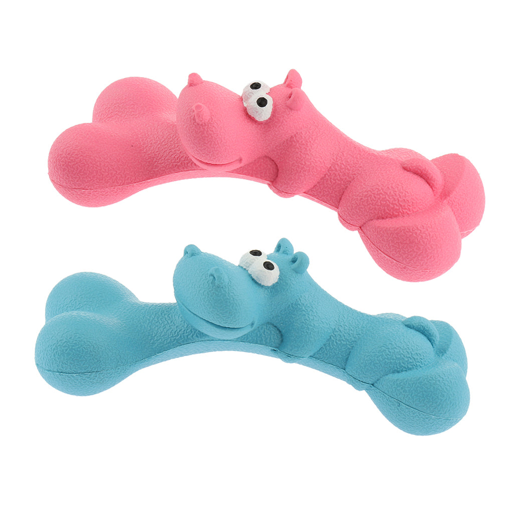 Dog Chew Toy, Rubber Bone Chewing Toys,Durable Bite Toy Molar Toy Pink_2