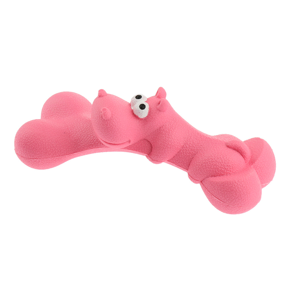 Dog Chew Toy, Rubber Bone Chewing Toys,Durable Bite Toy Molar Toy Pink_2