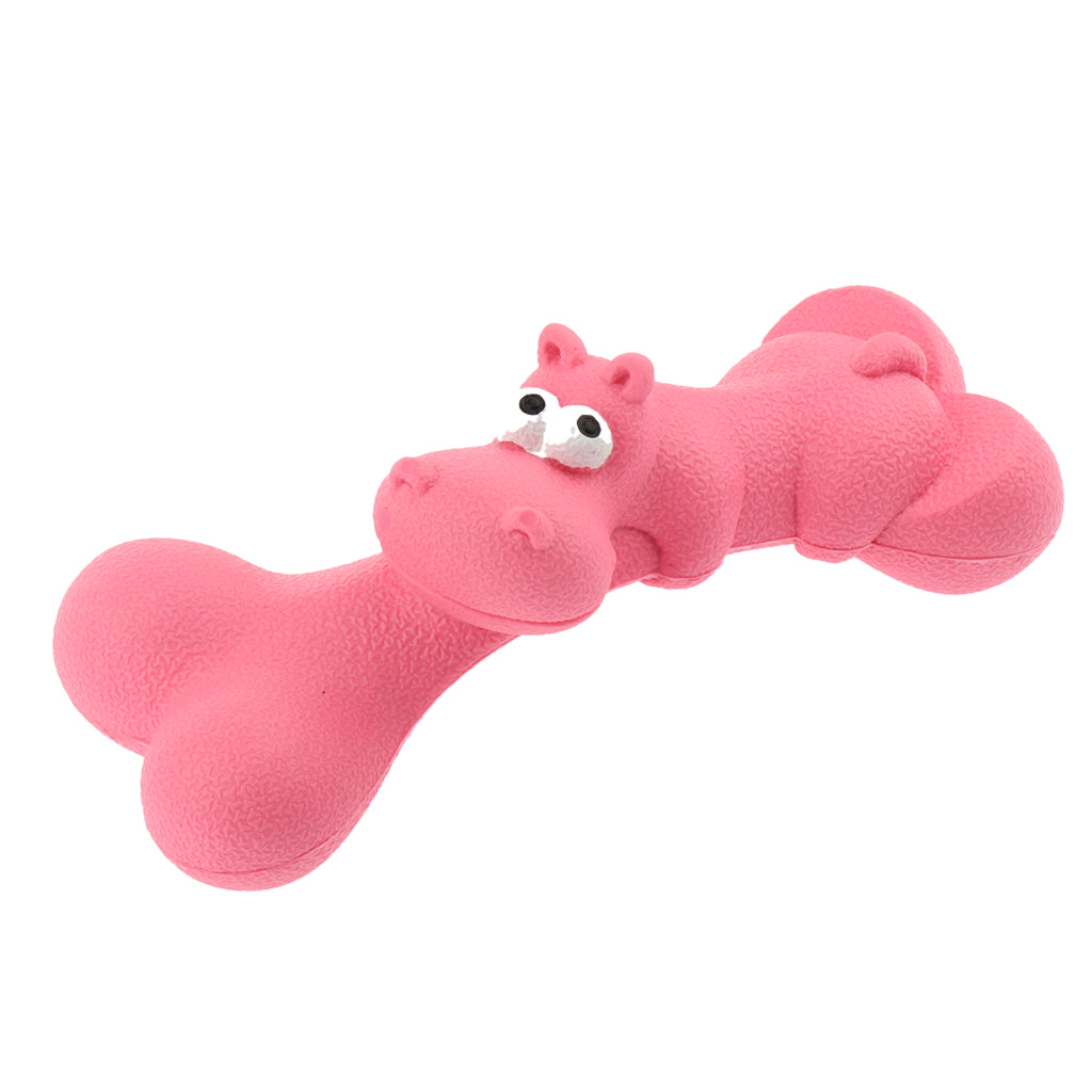 Dog Chew Toy, Rubber Bone Chewing Toys,Durable Bite Toy Molar Toy Pink_2