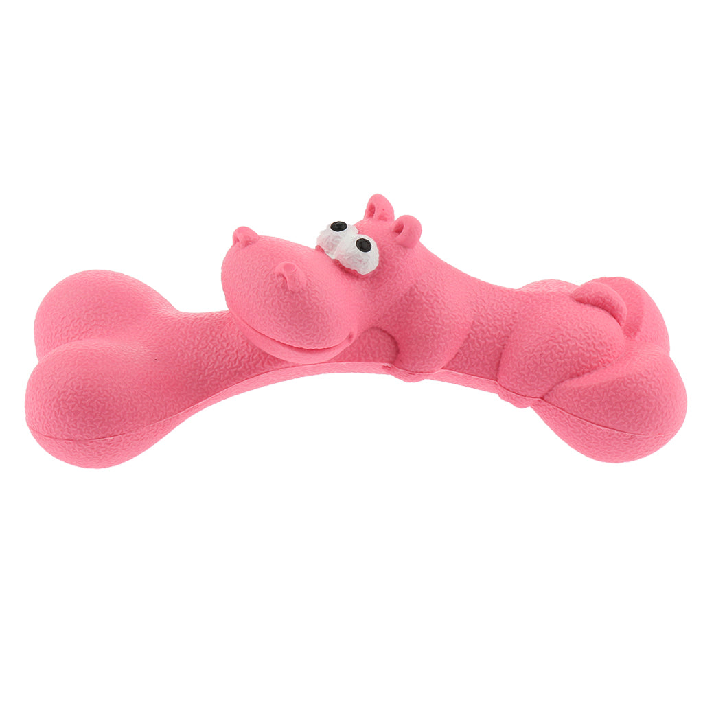 Dog Chew Toy, Rubber Bone Chewing Toys,Durable Bite Toy Molar Toy Pink_2