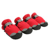 4 Pcs Pet Dog Shoes Boots Anti-Slip Waterproof Pet Paw Protector Dog Shoes  Red-M