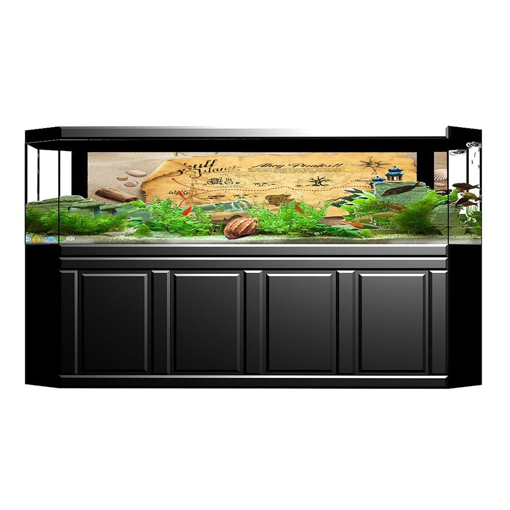 Aquarium 3D Background Sticker Fish Tank Landscape Adhesive Poster XS