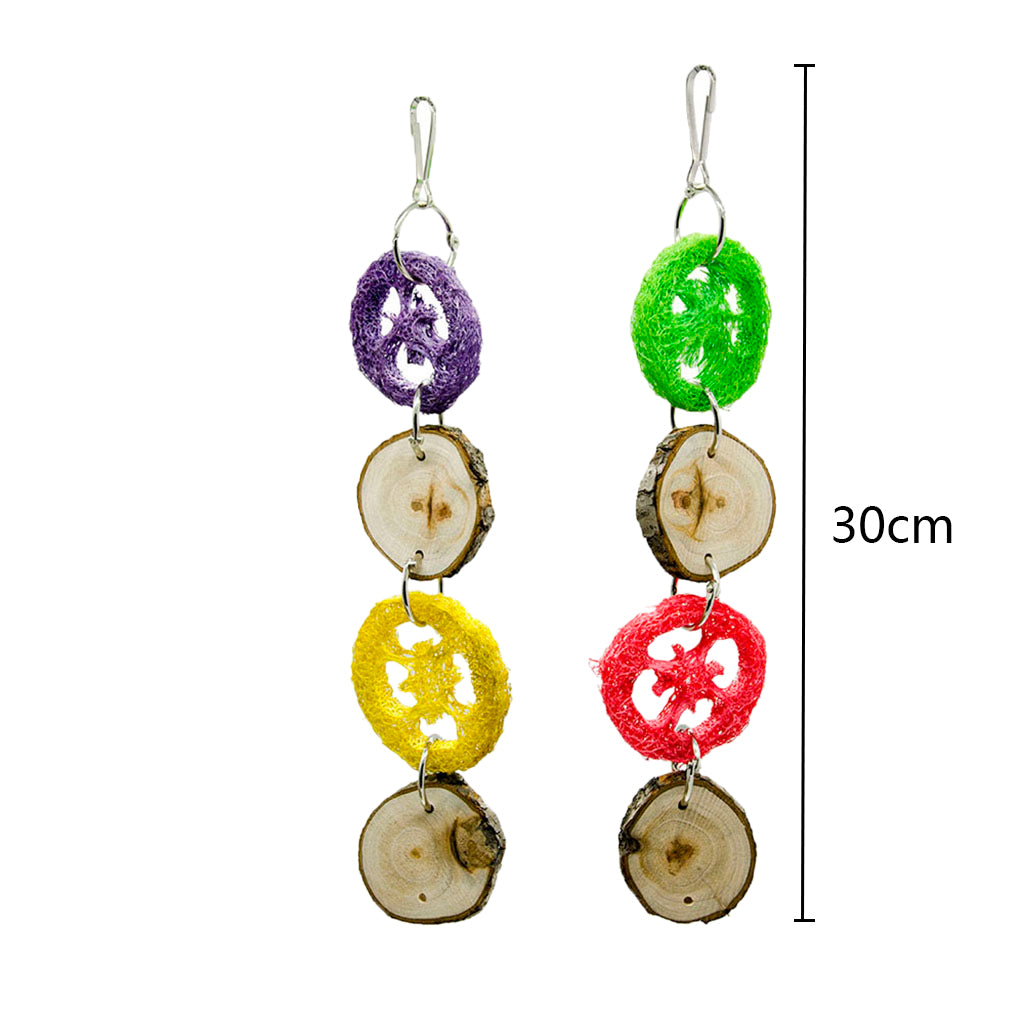 2 Pcs Bird Swing Toy for African Grey Parakeet Cockatiel Cage Accessory 30cm