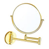 Double Sided Wall Mount 3X Magnifying Cosmetic Shaving Swivel Mirror Golden