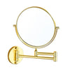 Double Sided Wall Mount 3X Magnifying Cosmetic Shaving Swivel Mirror Golden