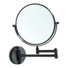 Double Sided Wall Mount 3X Magnifying Cosmetic Shaving Swivel Mirror Black