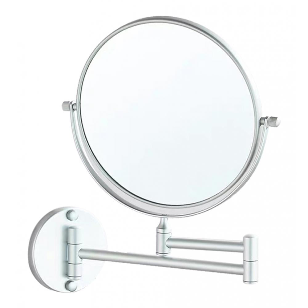 Double Sided Wall Mount 3X Magnifying Cosmetic Shaving Swivel Mirror Matte