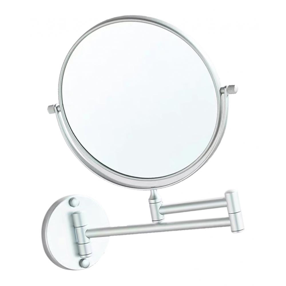 Double Sided Wall Mount 3X Magnifying Cosmetic Shaving Swivel Mirror Matte