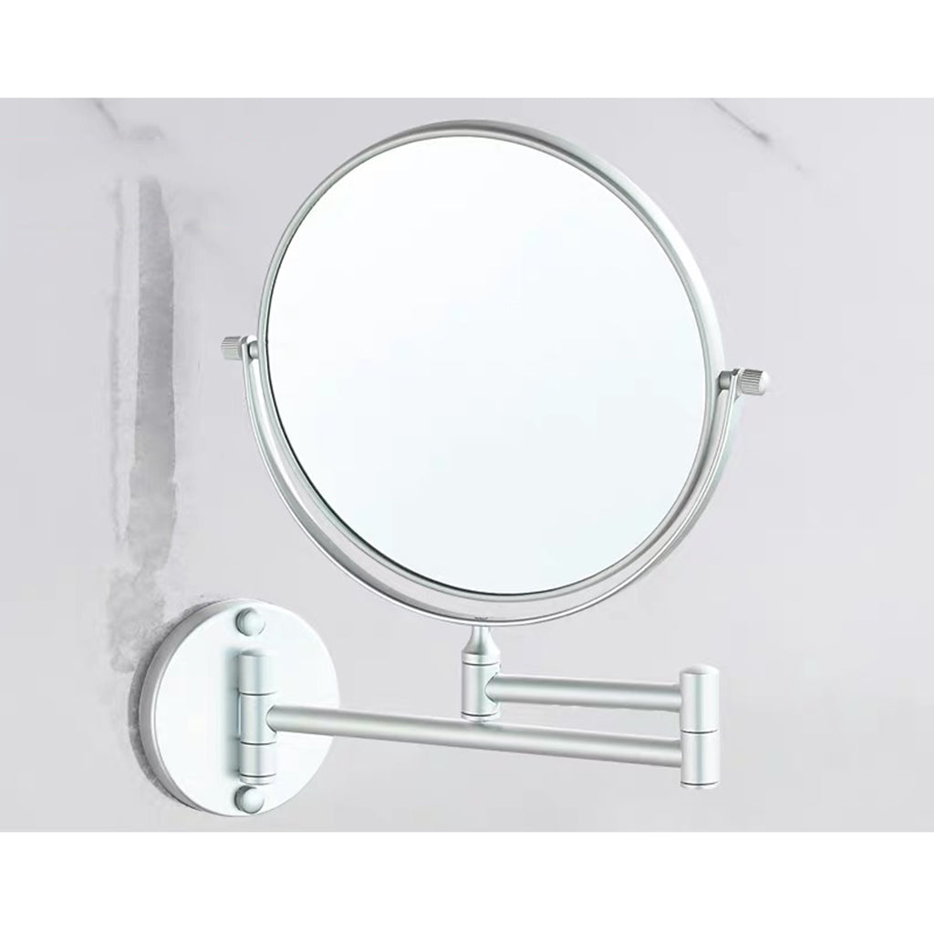 Double Sided Wall Mount 3X Magnifying Cosmetic Shaving Swivel Mirror Matte