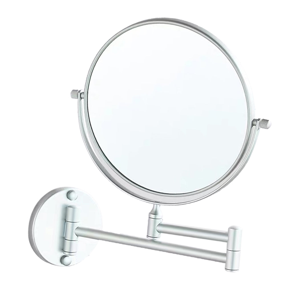 Double Sided Wall Mount 3X Magnifying Cosmetic Shaving Swivel Mirror Matte