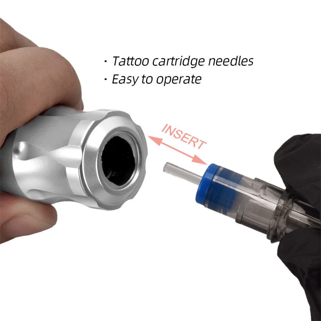 Zinc Alloy Motor Tattoo Machine Makeup Pen with DC Hook Line Silver