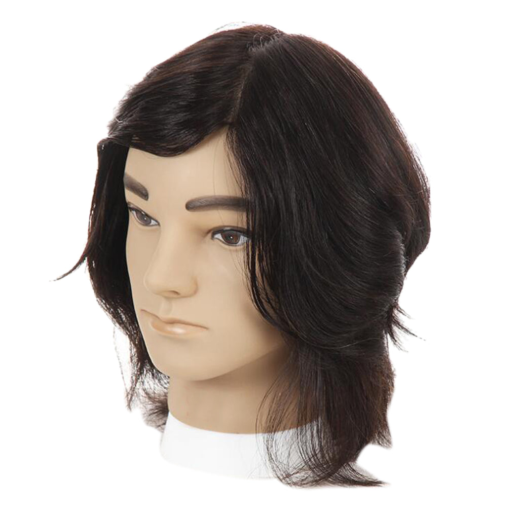 Male Mannequin Head 100% Human Hair Hairdresser Salon Training Practice Head