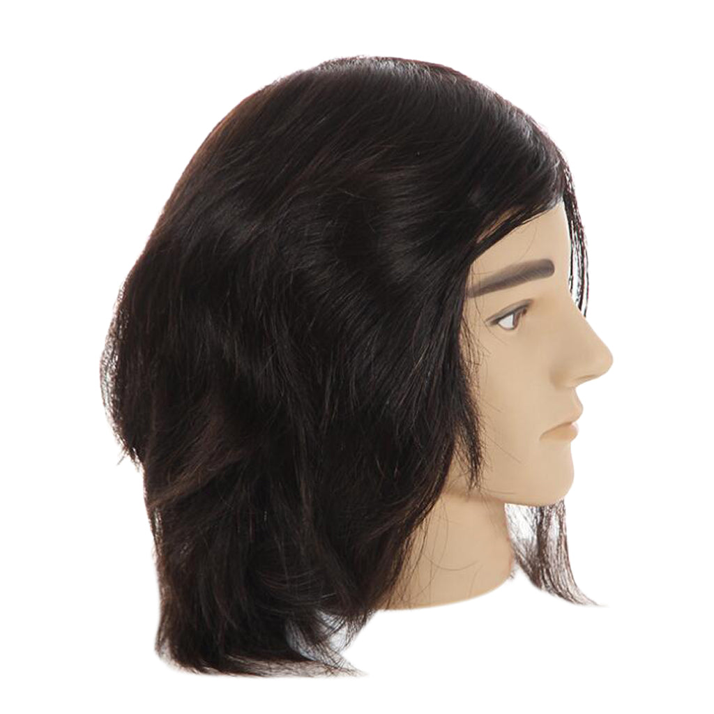 Male Mannequin Head 100% Human Hair Hairdresser Salon Training Practice Head