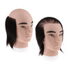 Human Hair Male Mannequin Head Hairdresser Salon Training Practice Head Half Bald