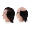 Human Hair Male Mannequin Head Hairdresser Salon Training Practice Head Half Bald