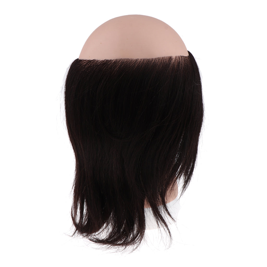 Human Hair Male Mannequin Head Hairdresser Salon Training Practice Head Half Bald