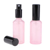 2pcs Empty Glass Pump Spray Bottle for Perfum Toner Amber Atomizer Pink 50ml