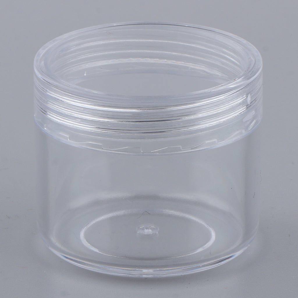 10x Empty Round Clear Makeup Jar Pot Powder Travel Cream Cosmetic Container 20g