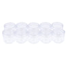 10x Empty Round Clear Makeup Jar Pot Powder Travel Cream Cosmetic Container 20g