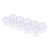 10x Empty Round Clear Makeup Jar Pot Powder Travel Cream Cosmetic Container 20g