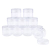 10x Empty Round Clear Makeup Jar Pot Powder Travel Cream Cosmetic Container 20g