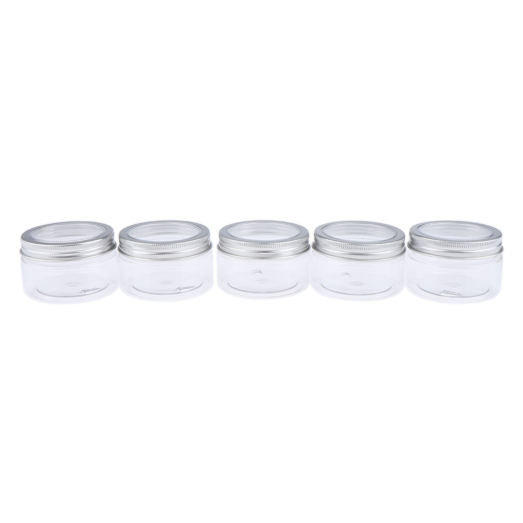 5pcs Makeup Pot Empty Cosmetic Jars  Lotion Cream Gel Containers Clear 100ml