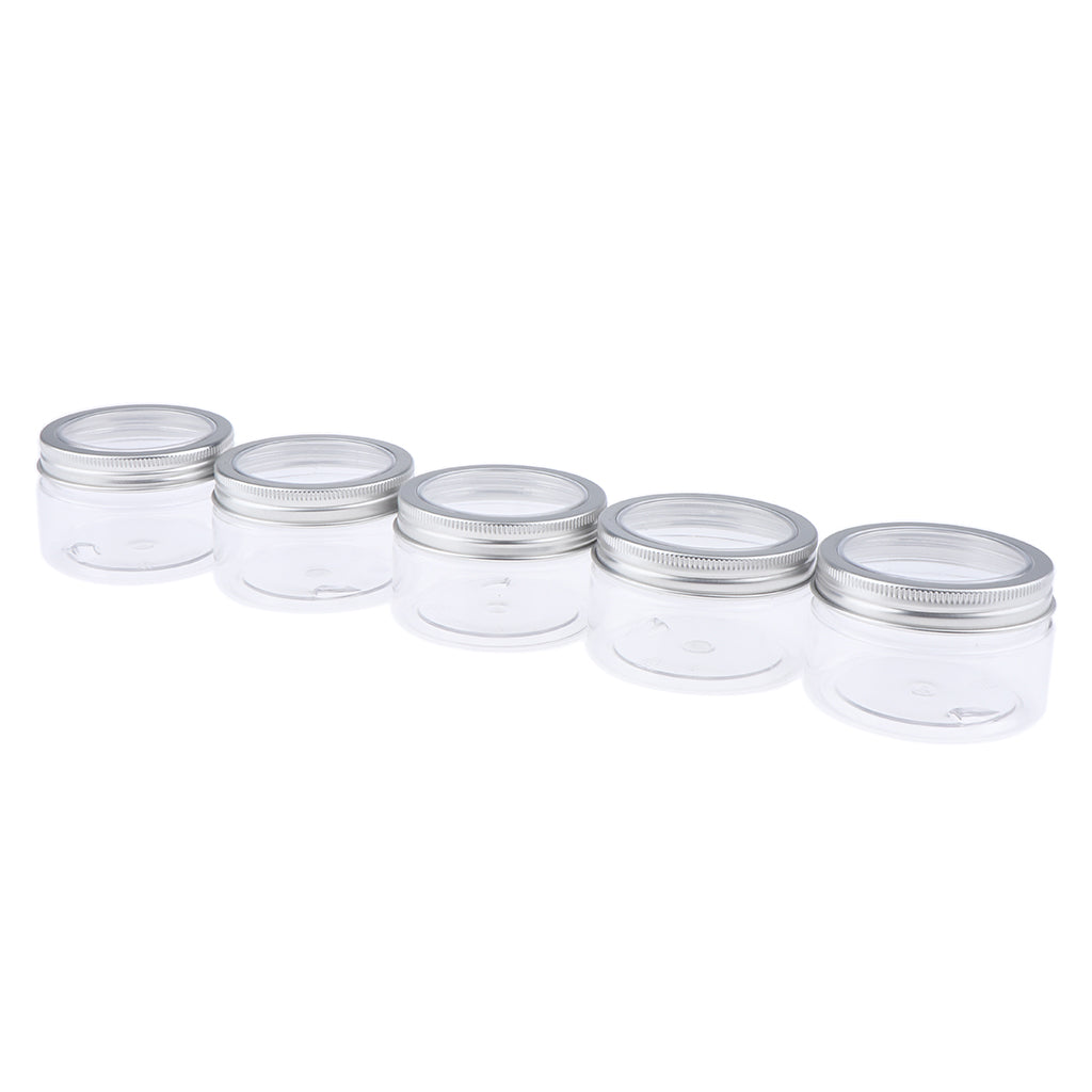 5pcs Makeup Pot Empty Cosmetic Jars  Lotion Cream Gel Containers Clear 100ml