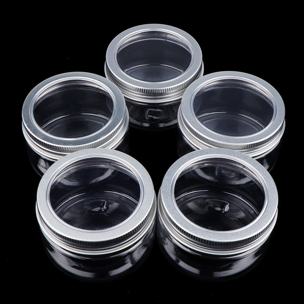 5pcs Makeup Pot Empty Cosmetic Jars  Lotion Cream Gel Containers Clear 100ml