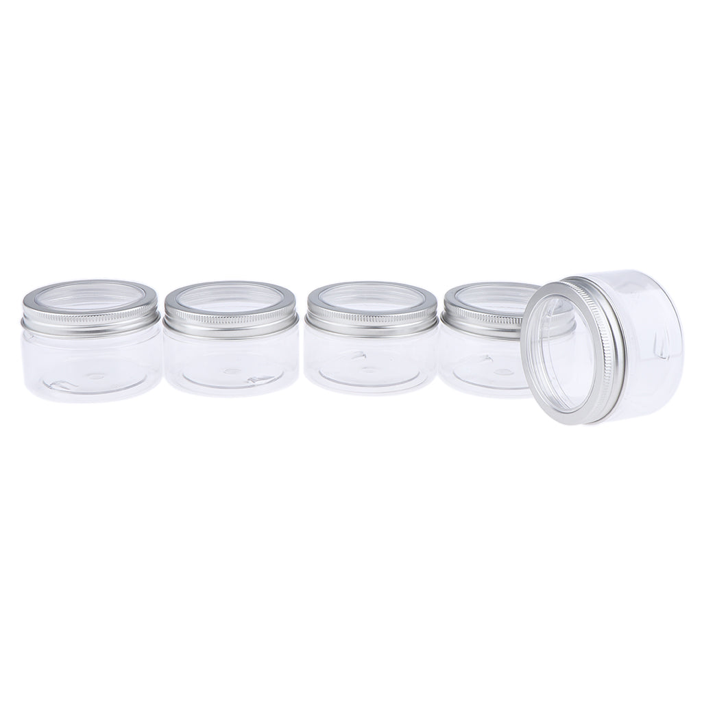 5pcs Makeup Pot Empty Cosmetic Jars  Lotion Cream Gel Containers Clear 100ml