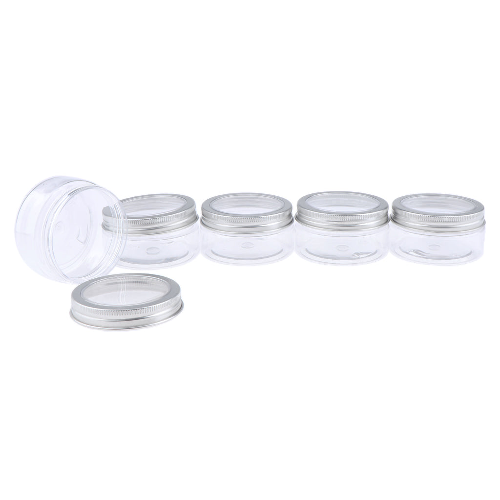 5pcs Makeup Pot Empty Cosmetic Jars  Lotion Cream Gel Containers Clear 120ml