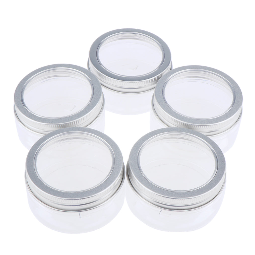 5pcs Makeup Pot Empty Cosmetic Jars  Lotion Cream Gel Containers Clear 120ml