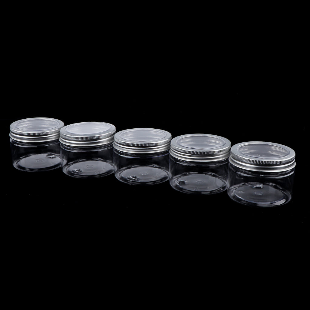 5pcs Makeup Pot Empty Cosmetic Jars  Lotion Cream Gel Containers Clear 120ml