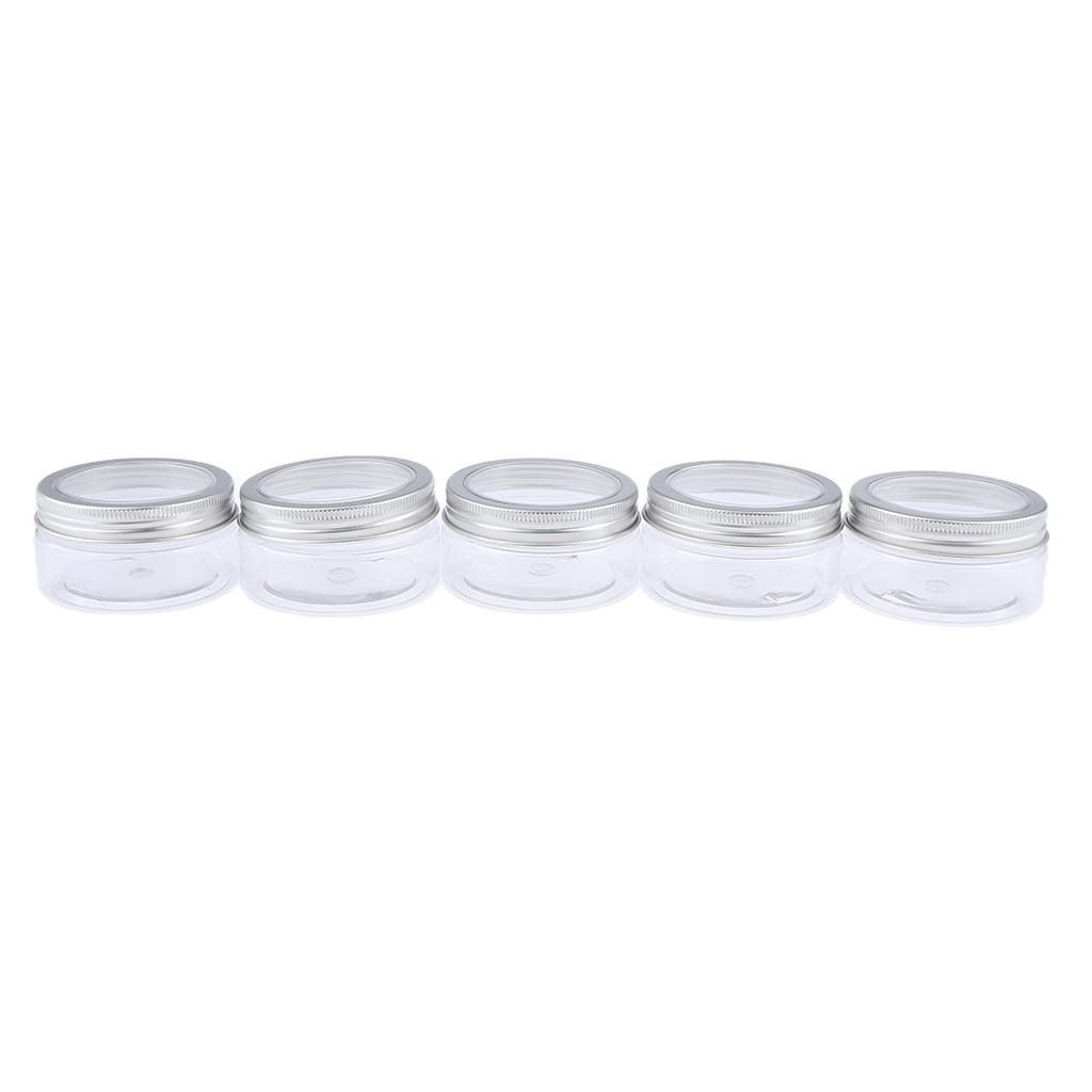 5pcs Makeup Pot Empty Cosmetic Jars  Lotion Cream Gel Containers Clear 120ml