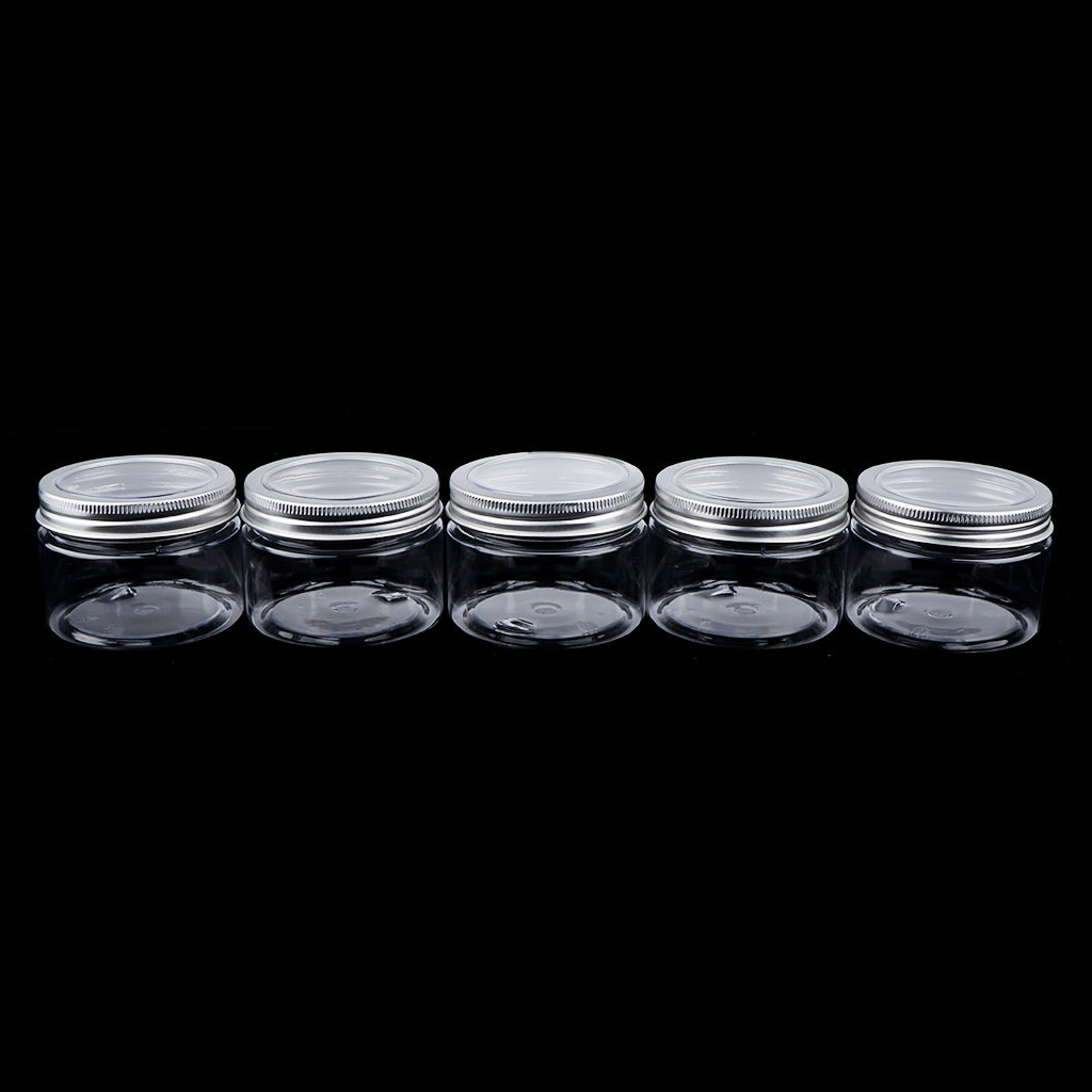 5pcs Makeup Pot Empty Cosmetic Jars  Lotion Cream Gel Containers Clear 120ml