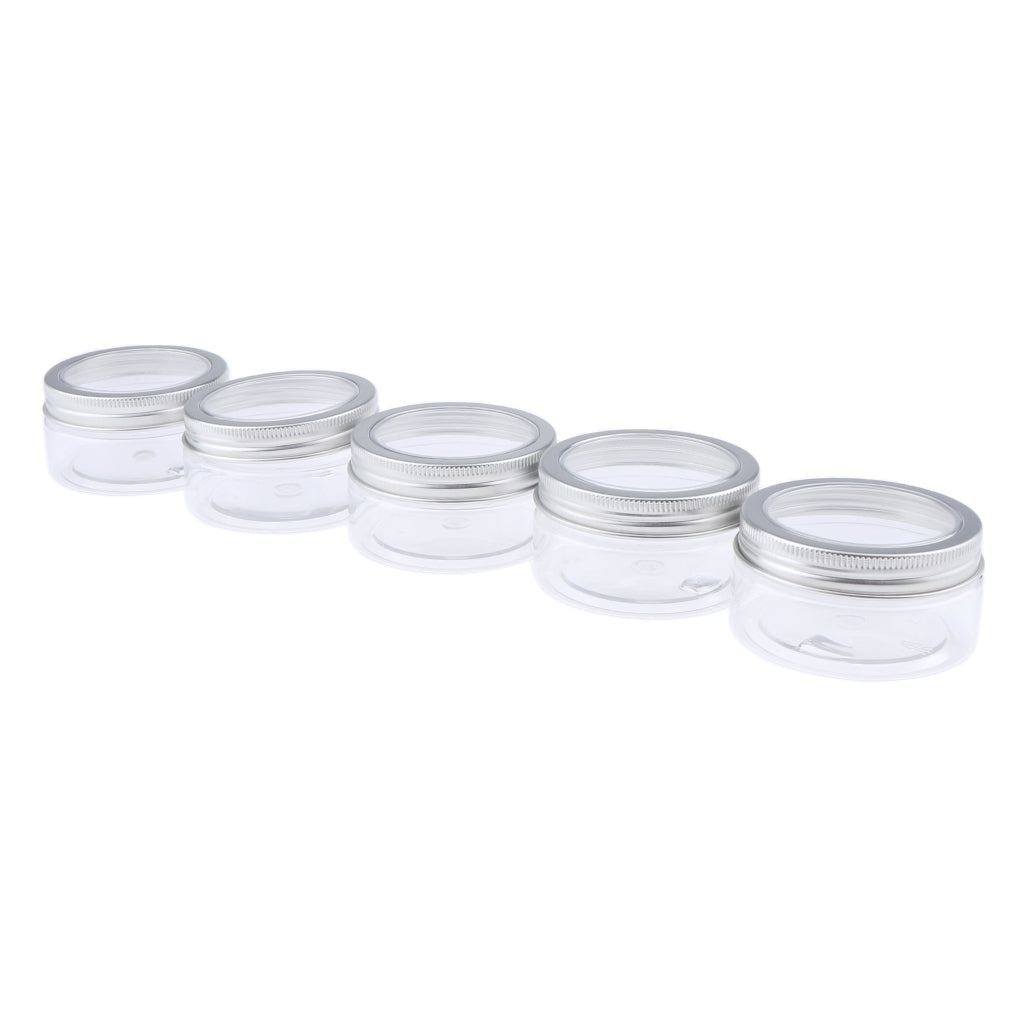 5pcs Makeup Pot Empty Cosmetic Jars  Lotion Cream Gel Containers Clear 120ml